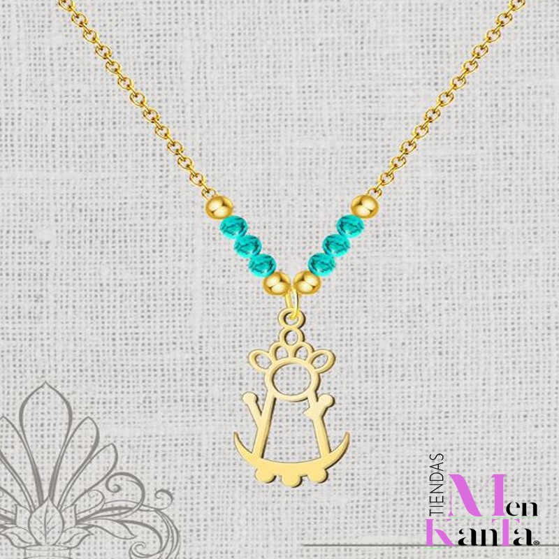 COLGANTE VIRGEN DE LA FUENSANTA ACERO DORADO Y AB 