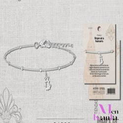 PULSERA VIRGEN DE LA FUENSANTA ACERO PLATEADO 