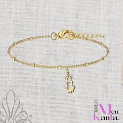 PULSERA VIRGEN DE LA FUENSANTA ACERO DORADO