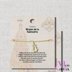 PULSERA VIRGEN DE LA FUENSANTA ACERO DORADO