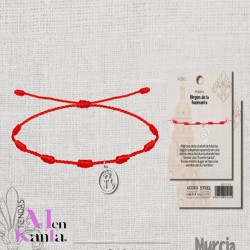 PULSERA 7 NUDOS VIRGEN DE LA FUENSANTA PLATEADA