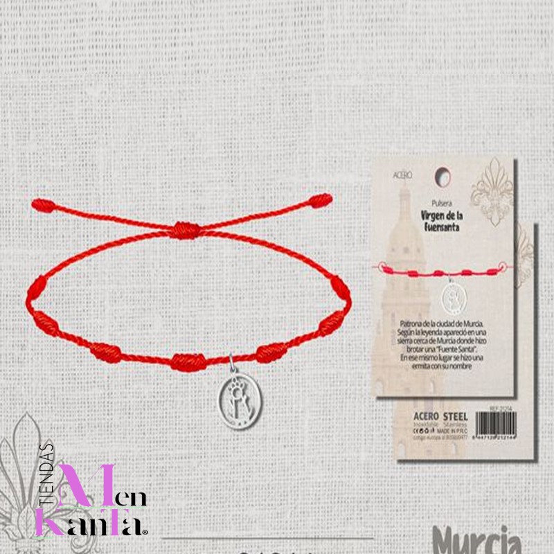 PULSERA 7 NUDOS VIRGEN DE LA FUENSANTA PLATEADA