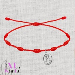 PULSERA 7 NUDOS VIRGEN DE LA FUENSANTA PLATEADA