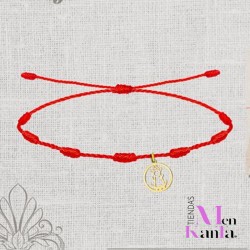 PULSERA 7 NUDOS VIRGEN DE LA FUENSANTA DORADA