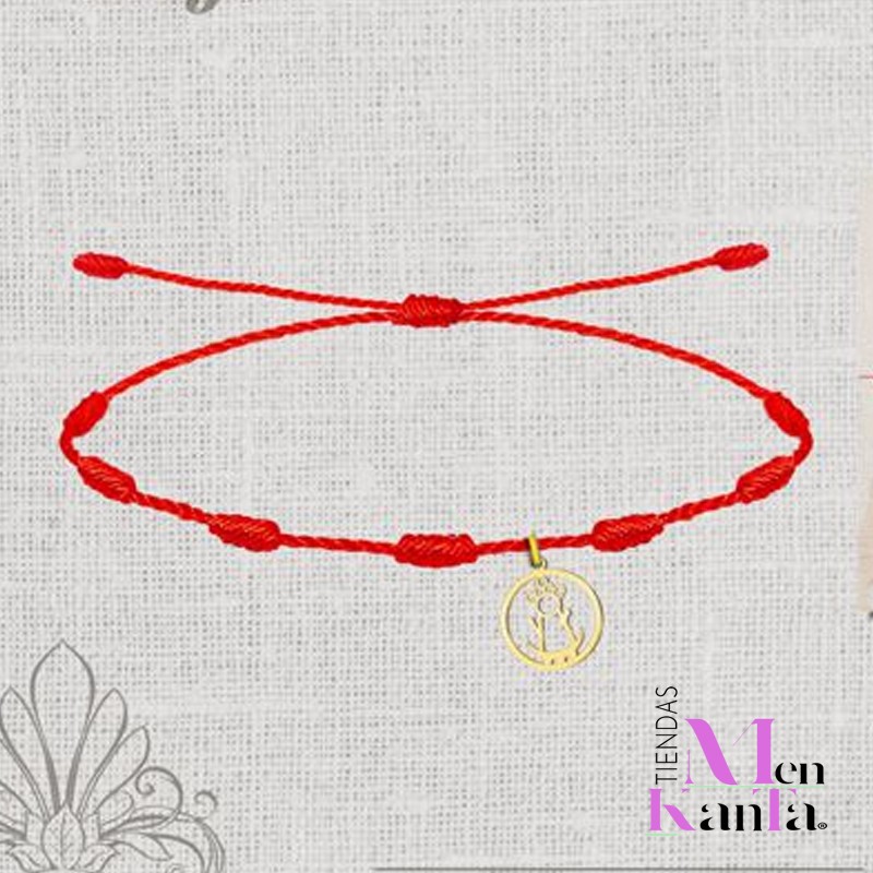 PULSERA 7 NUDOS VIRGEN DE LA FUENSANTA DORADA