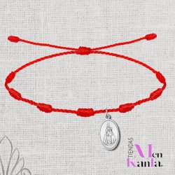PULSERA 7 NUDOS VIRGEN DE LA FUENSANTA PLATEADA I