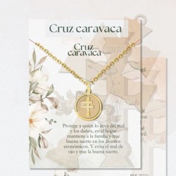 COLGANTE MEDALLA CURZ DE CARAVACA CON CADENA 