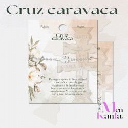 PULSERA CRUZ DE CARAVACA ACERO PLATEADA