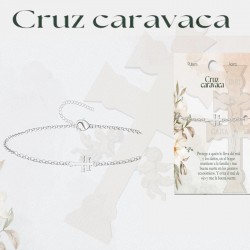 PULSERA CRUZ DE CARAVACA ACERO PLATEADA