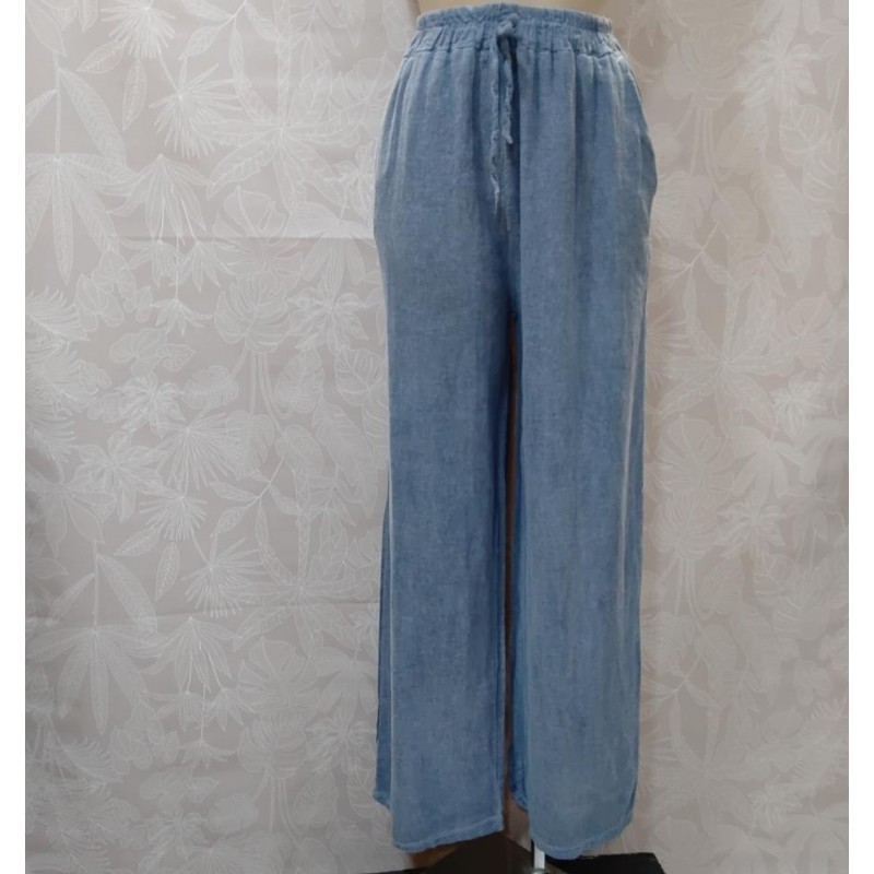 PANTALON ELSA LARGO CON BOLSILLOS T LINO