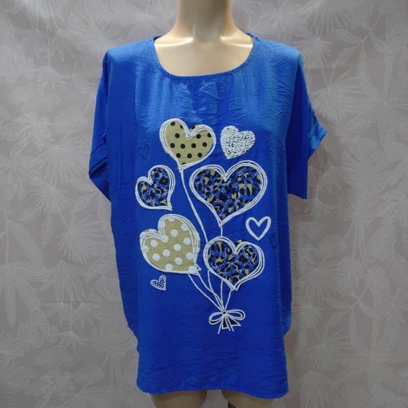 BLUSA CORAZON MANGA CORTA
