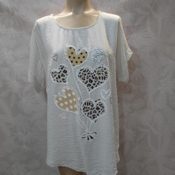 BLUSA CORAZON MANGA CORTA