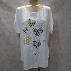 BLUSA CORAZON MANGA CORTA