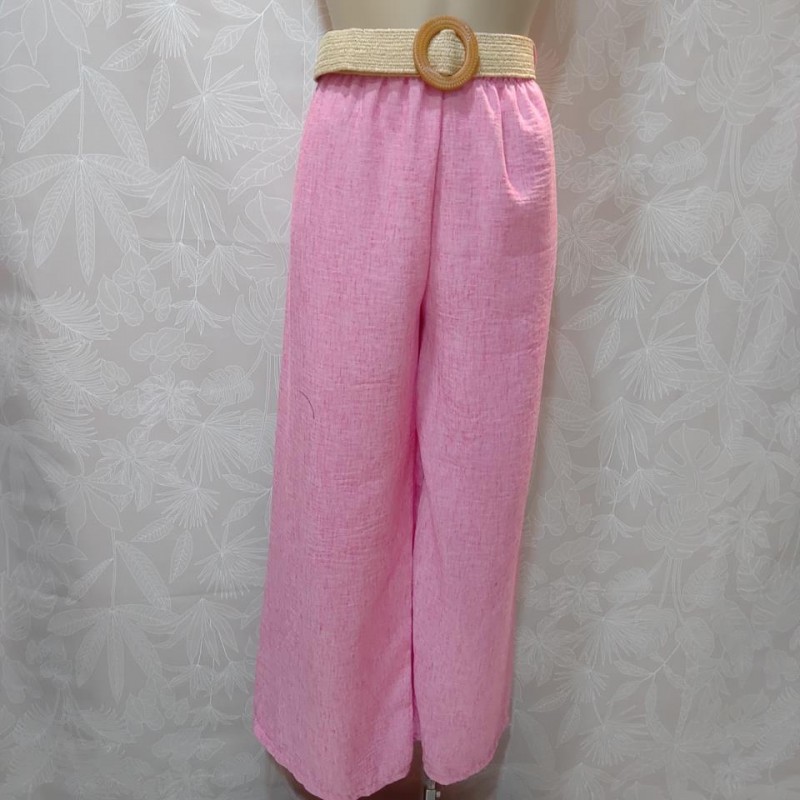 PANTALON YOLY LARGO CON CINTURON ELASTICO