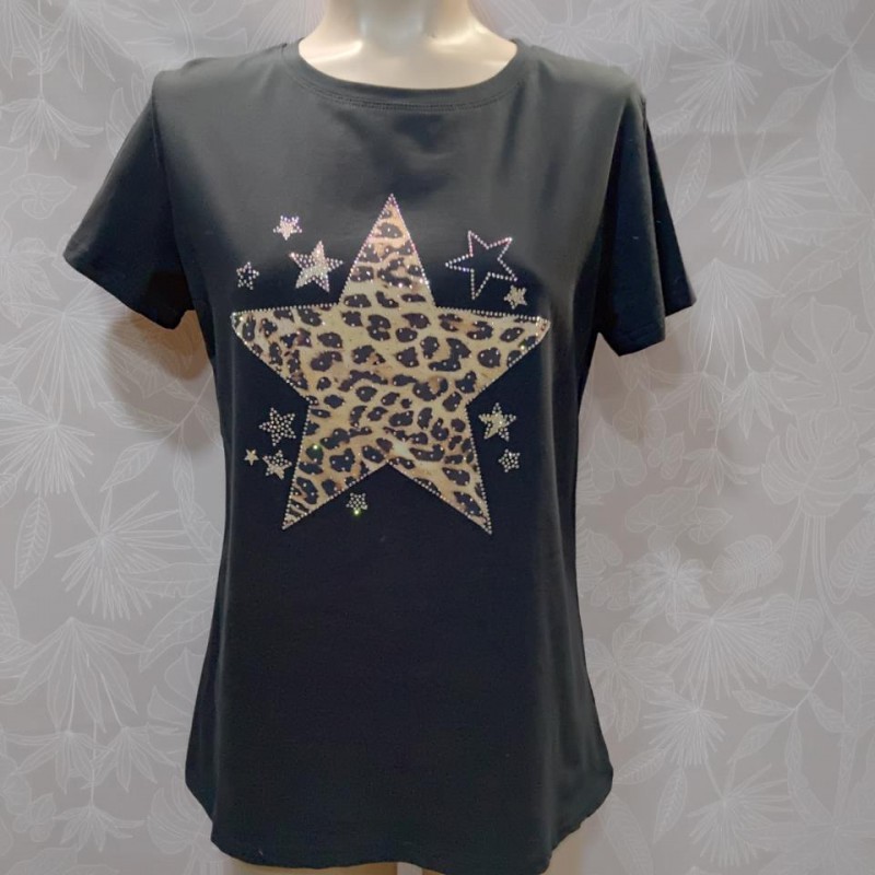 CAMISETA ESTRELLAS CON BRILLO