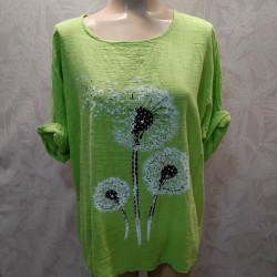 BLUSA FLOR BRILLO LISA