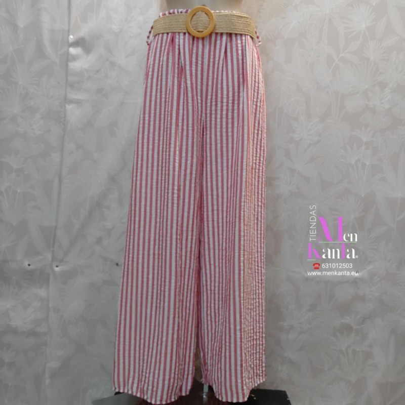 PANTALON DESI RAYAS LARGO CINTURON