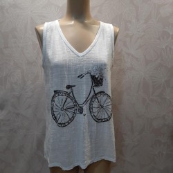 BLUSA SIN MANGA BICICLETA BRILLO