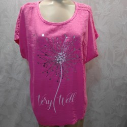 BLUSA MANGA CORTA REJILLA HOMBRO 