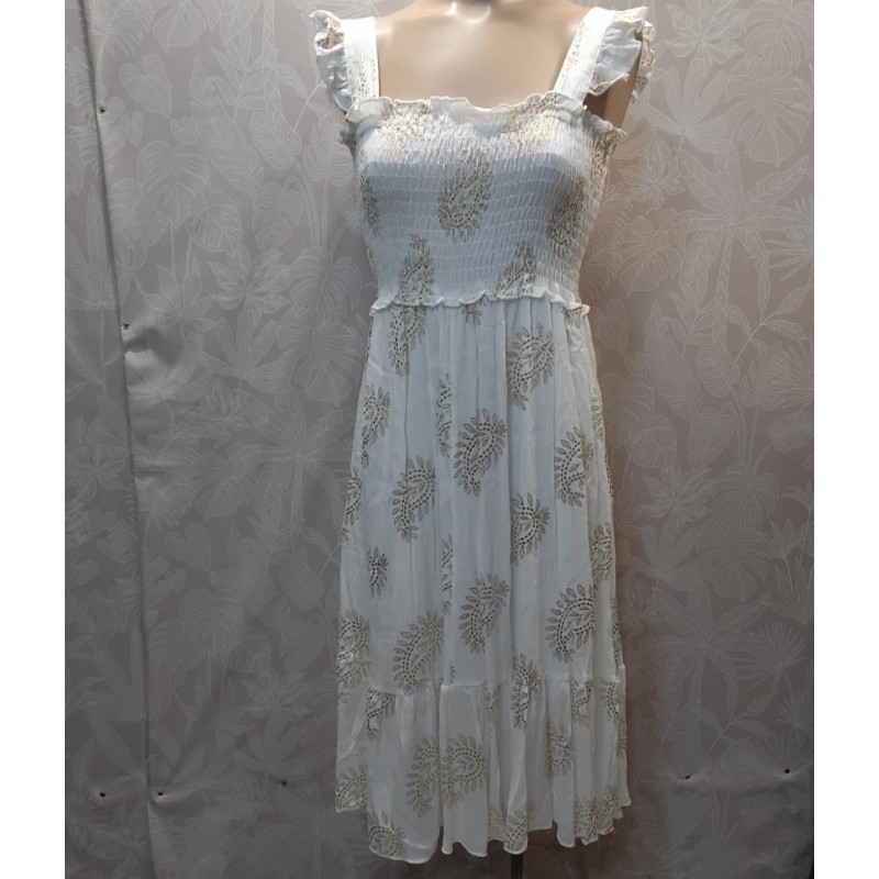 VESTIDO CLOE TIRNATE Y NIDO DE ABEJA PECHO