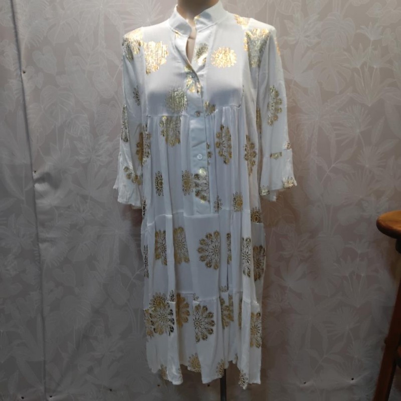VESTIDO CLOE MANGA Y BOTONES