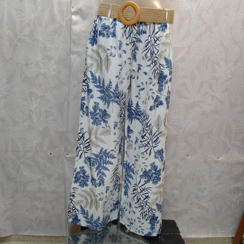 PANTALON LARGO SONIA CON CINTURON