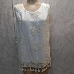 BLUSA TIPO LINO ESPALDA LISA