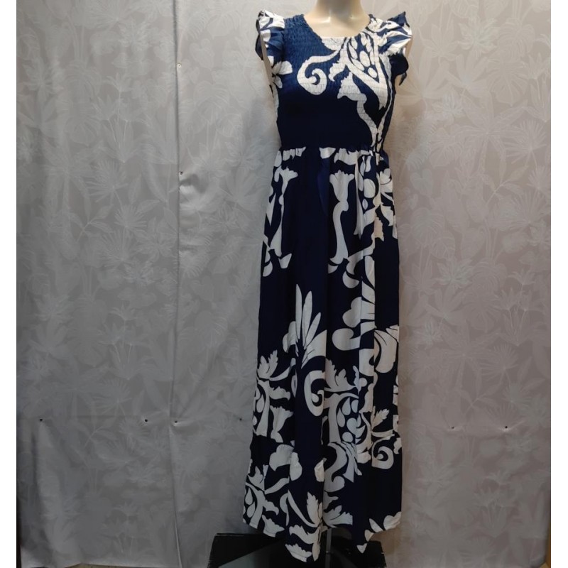 VESTIDO MARGARITA VOLANTE MANGA NIDO ABEJA PECHO