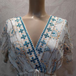 VESTIDO LARGO CLOE LARAGA CON BRILLO