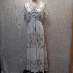 VESTIDO LARGO CLOE LARAGA CON BRILLO