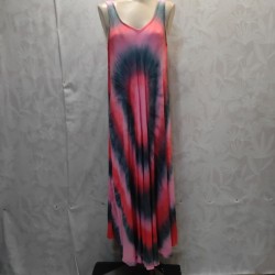 VESTIDO DEGRADADO CUELLO PICO LARGO TIRANTES