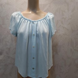 BLUSA ELISA LIDA GOMA CUELLO MANG CORTA