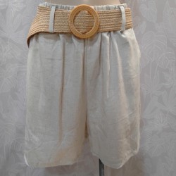PANTALON CORTO I TIPO LINO CINTURON