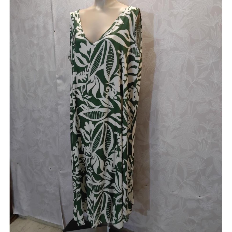 VESTIDO ESTAMPADO SIN  MANGA  T GRANDE