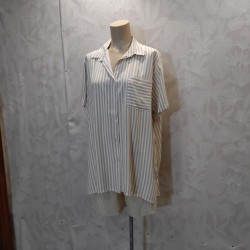 CAMISA RAYAS MANGA CORTA  T GRANDE