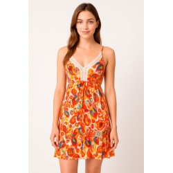 VESTIDO CORTO ZAYDA TIRANTE FINO GOMOA ESPALDA