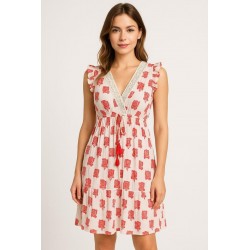 VESTIDO CORTO ALINA SIN MANG Y ESPALDA ABIERTA