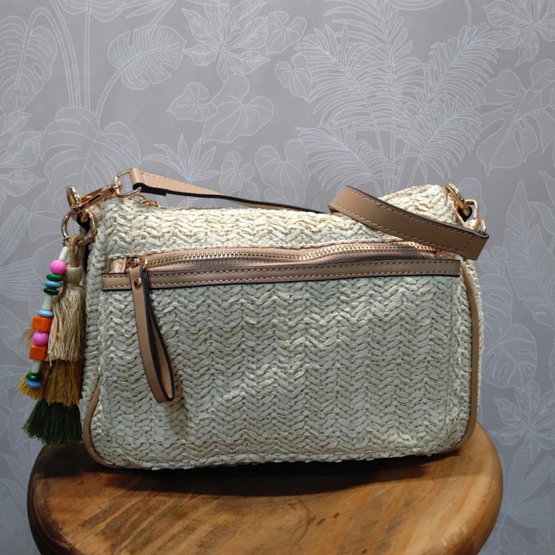 BOLSO BANDOLERA CON DOS COMPARTIMENTOS EXTERIOR 