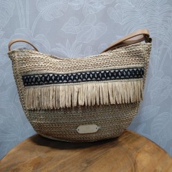 BOLSO BANDOLERA OVALADO BICOLOR