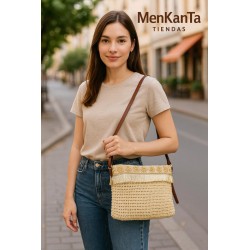BOLSO BANDOLERA FLECO BRILLO