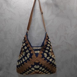 BOLSO BANDOLERA BICOLOR MATERIAL