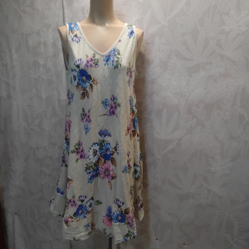 VESTIDO TIRANTE ANCHO FLORES 