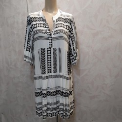 VESTIDO ETNICO MANGA CODO