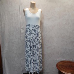 VESTIDO BEA LARGO ESTAMPADO FALDA TIRANTE