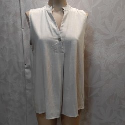 BLUSA SIN MANGA BOTON PEQUEÑO TLINO