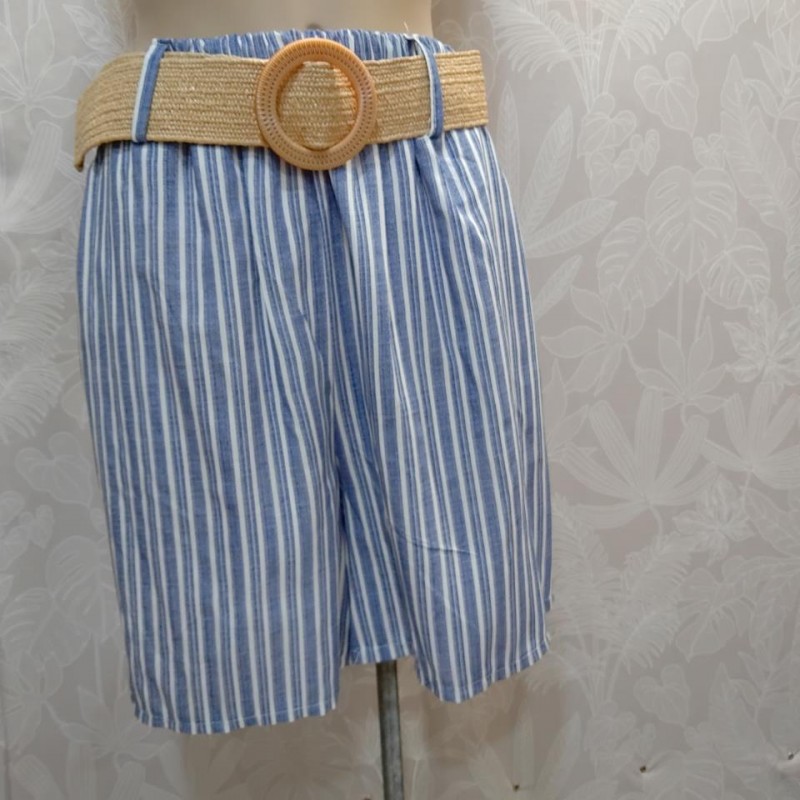PANTALON ESMERALDA CORTO CON CINTURON 