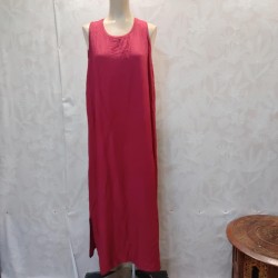 VESTIDO SIN MANGA LARGO  ALTEA COLOR LISO