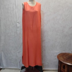 VESTIDO SIN MANGA LARGO  ALTEA COLOR LISO