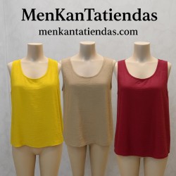 TOP ABIERTO ESPALDA CON LAZO ALTEA COLOR LISO