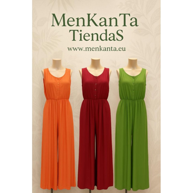 MONO LARGO ALTEA COLOR LISO ENCAJE ESPALDA